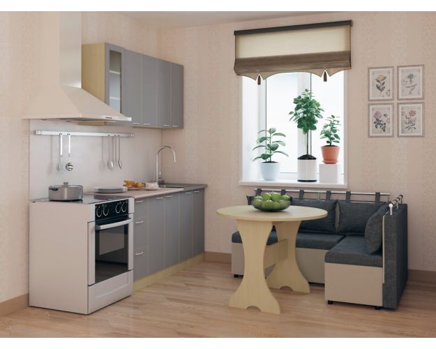 Стол обеденный Круглый (Беленый дуб)